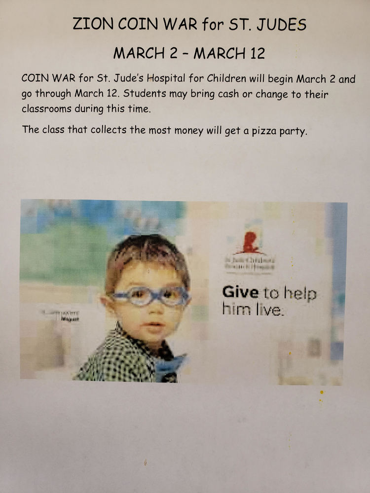 Zion Coin War for St. Jude's