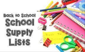 School Supply Lists