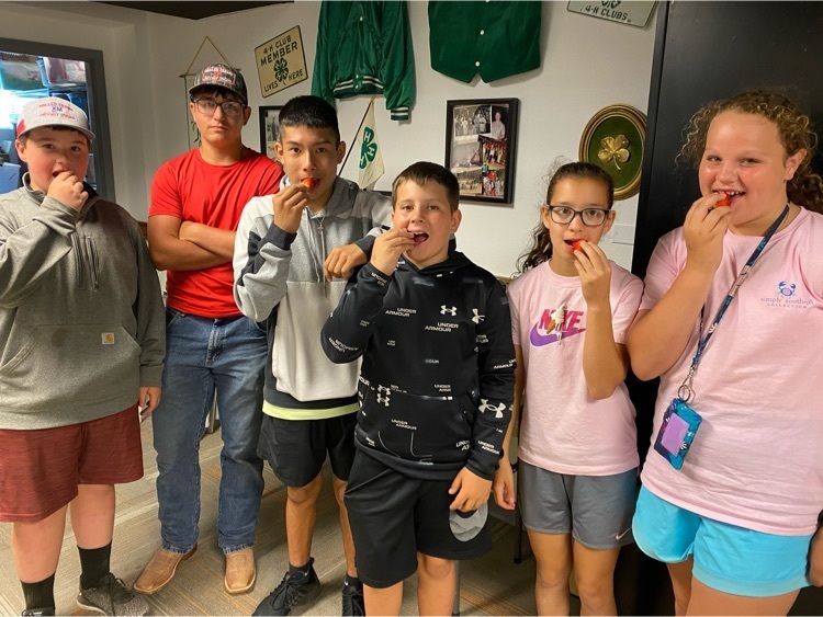 Students tasting the fruits of their labor
